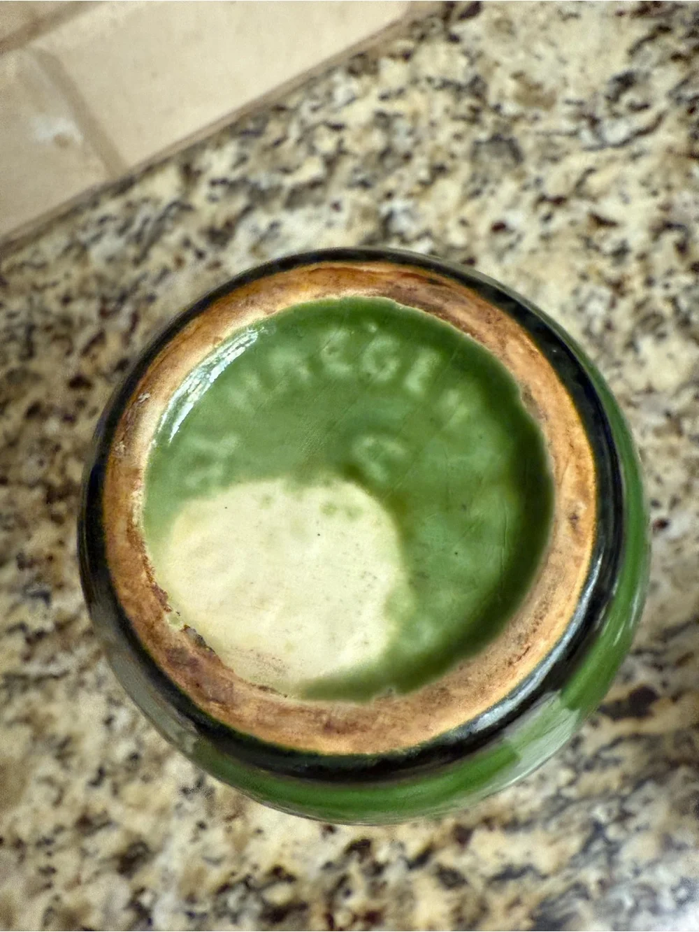 Glossy Green Ceramic Bud Vase with Tall Neck